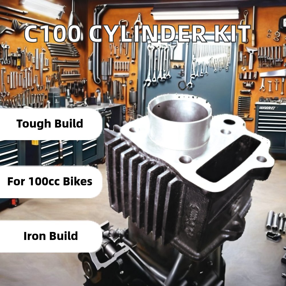 50mm 4-Stroke 110cc Motorcycle Engine Spare Parts C100 Iron Cylinder Block & Piston Kit for Chinese Dirt Pit Bike ATV QUAD