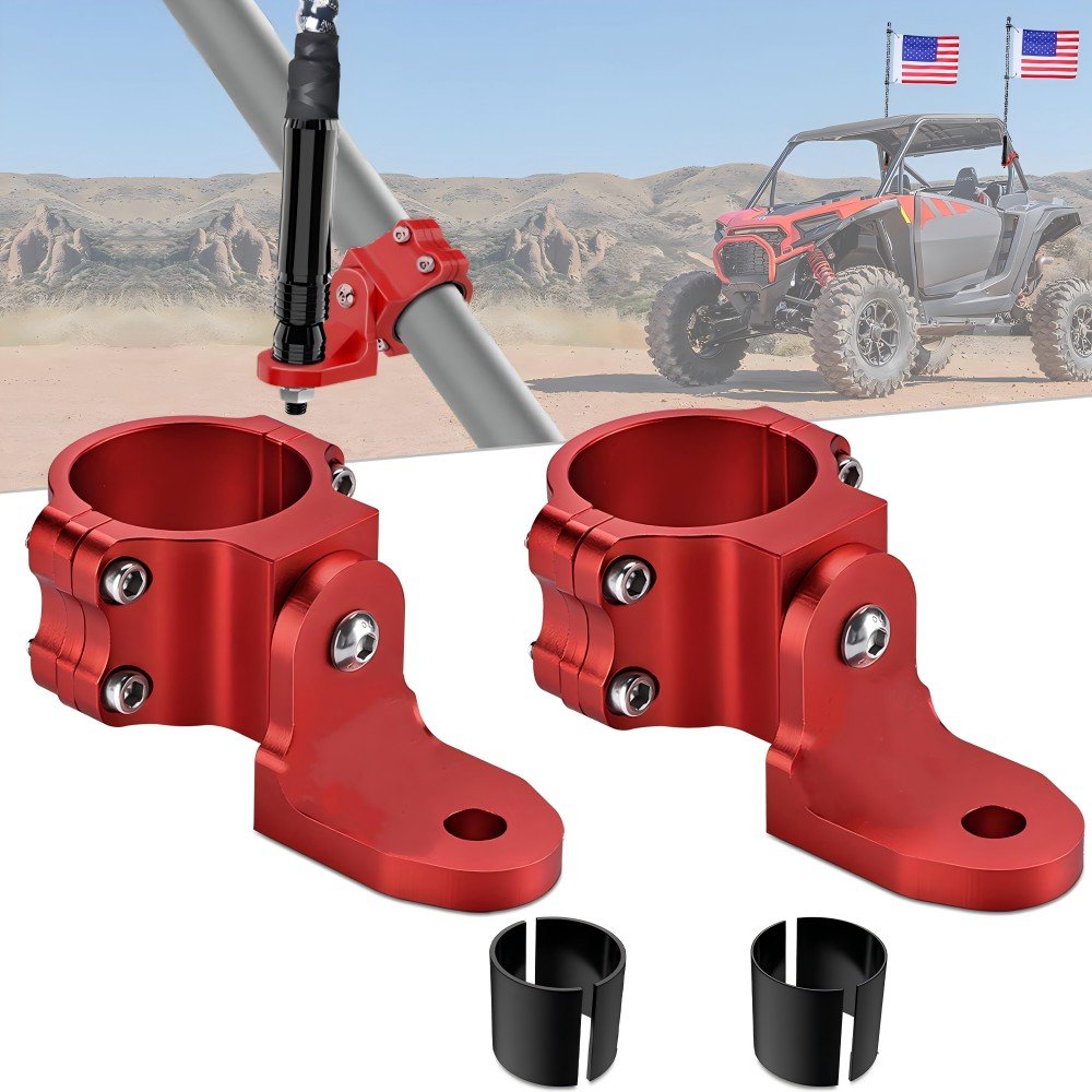 Heavy-Duty 6061 CNC Aluminium Alloy 360° Quick Adjustable Light Mounting Bracket for Whip Light 1.75' Or2' Cage ATV Accessories
