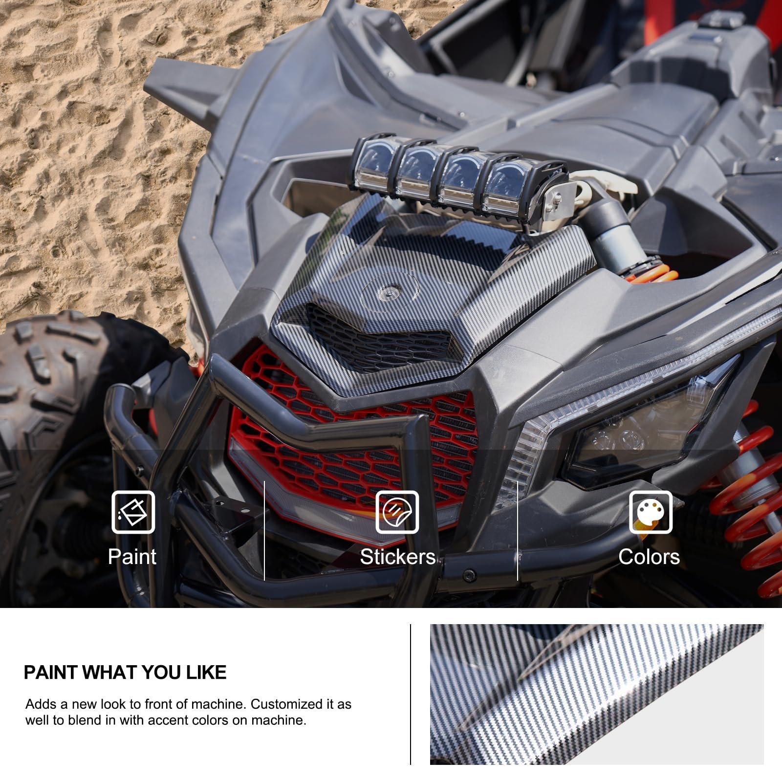 NEWWIND High Quality T-urbo Front Hood Guard Car Ptotrctor Scoop for 2017-2023 Can-Am Maverick X3 ATV/UTV Parts Accessories