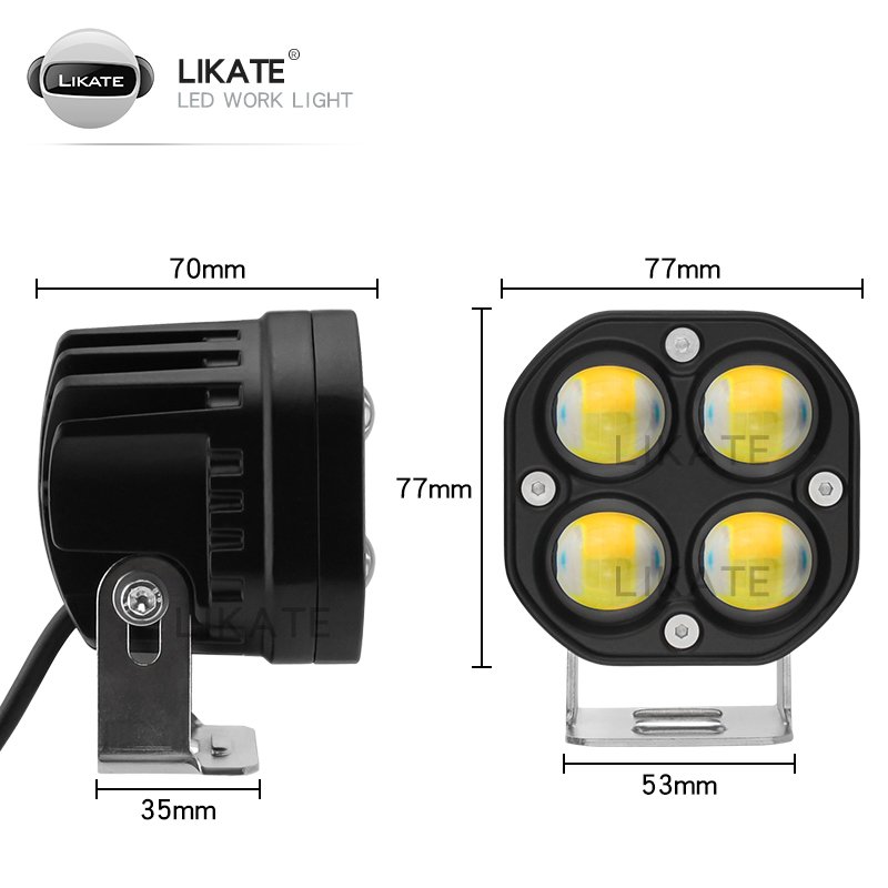 LKT HOT SELL Led 40w Flush Mount Led Work Light Bar for Car Truck Offroad Boat 4wd Atv Spot Beam Led Pods Driving Fog Light