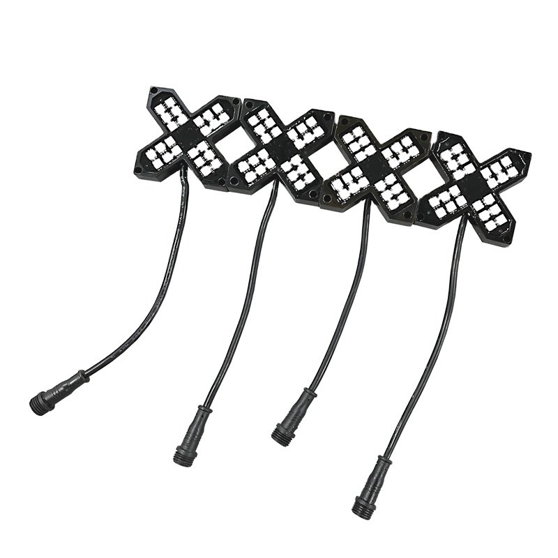 NWH-R8 12pcs LED/pod Dream Color Rock Light 4/6/8pods for ATV/UTV/RV/Toy Hauler Suitable for ATV, UTV, RZR Aluminum Mount