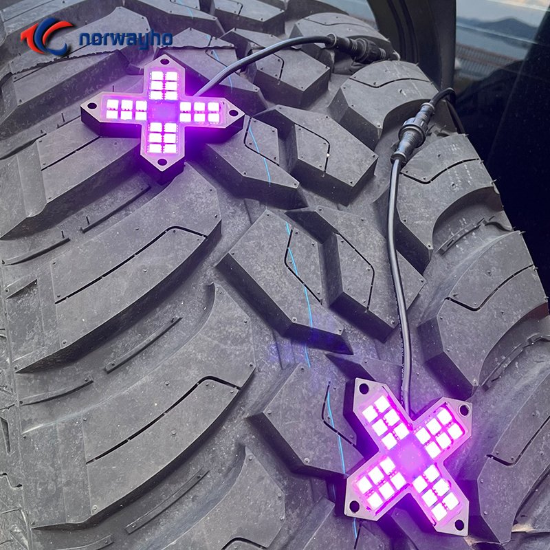 NWH-R8 12pcs LED/pod Dream Color Rock Light 4/6/8pods for ATV/UTV/RV/Toy Hauler Suitable for ATV, UTV, RZR Aluminum Mount