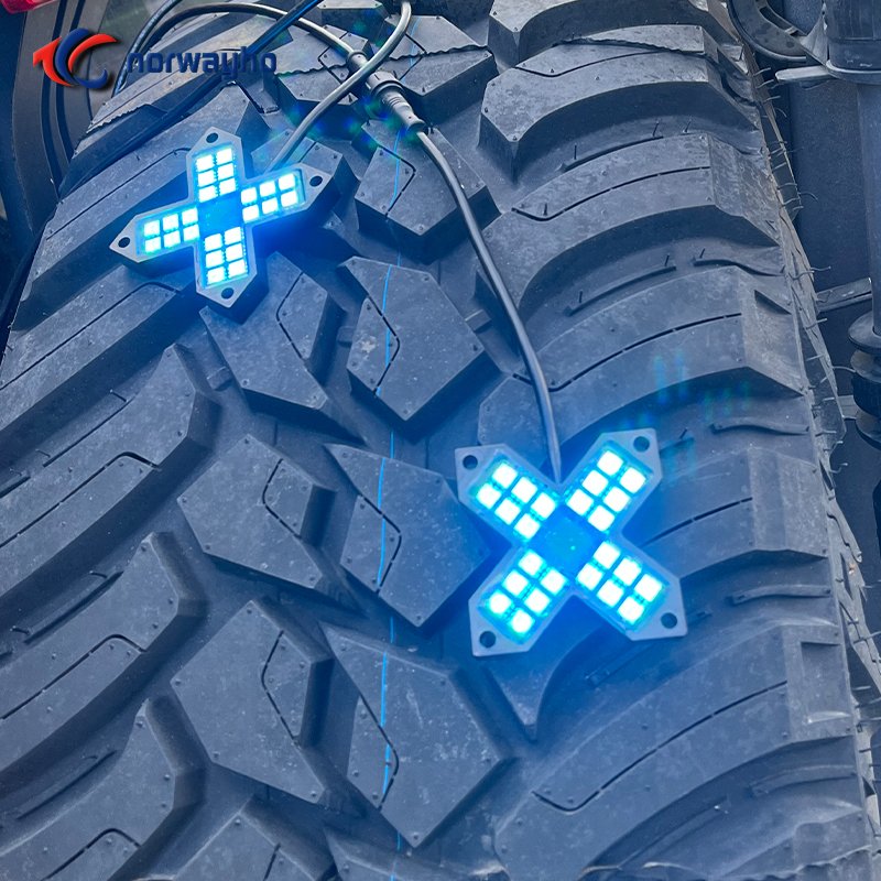 NWH-R8 12pcs LED/pod Dream Color Rock Light 4/6/8pods for ATV/UTV/RV/Toy Hauler Suitable for ATV, UTV, RZR Aluminum Mount