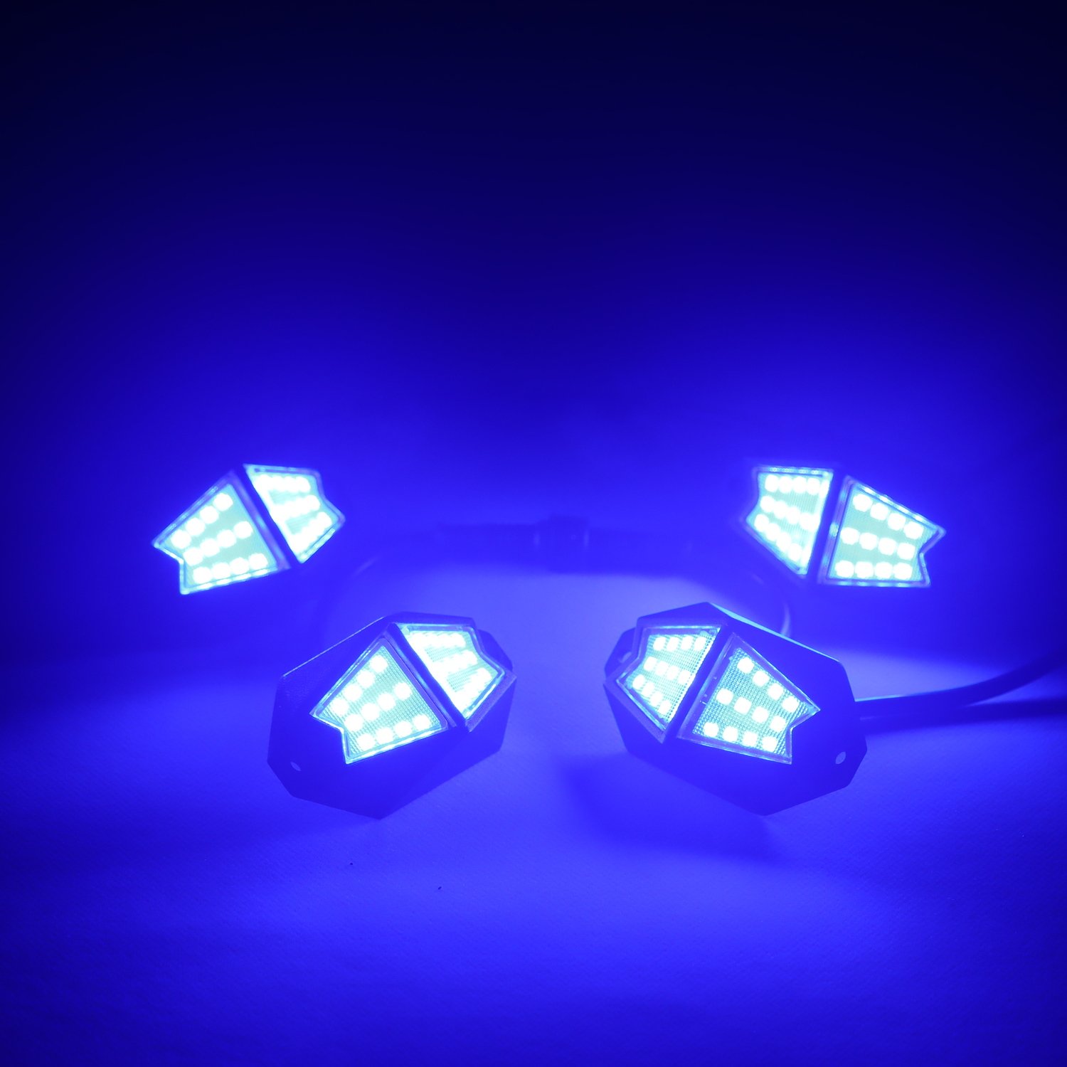Wide Angle Rocklights Illuminating Obstacles RGB Chasing 24 Led Rock Lights for UTVs ATVs