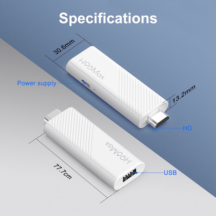 2025 Factory H96 MAX TV Stick 4K Android 10 Atv H313 2GB RAM 8GB 16GB ROM Dual Wifi BT Smart Fire TV Stick Set-Top Box H96MAX