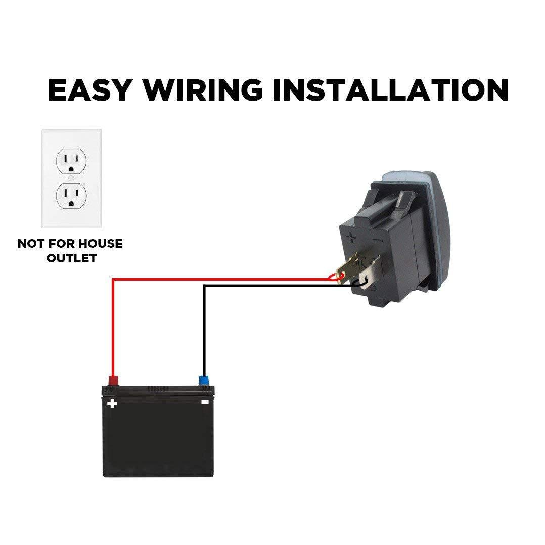 New Design Type C+QC3.0 Quick Charger for Car Motorcycle ATV Truck