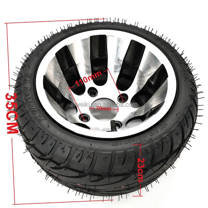 235 / 30-10 Inch Tire Alloy Wheel Hub for Four Wheel Go Kart Atv Atv Electric Vehicle Accessories Modification