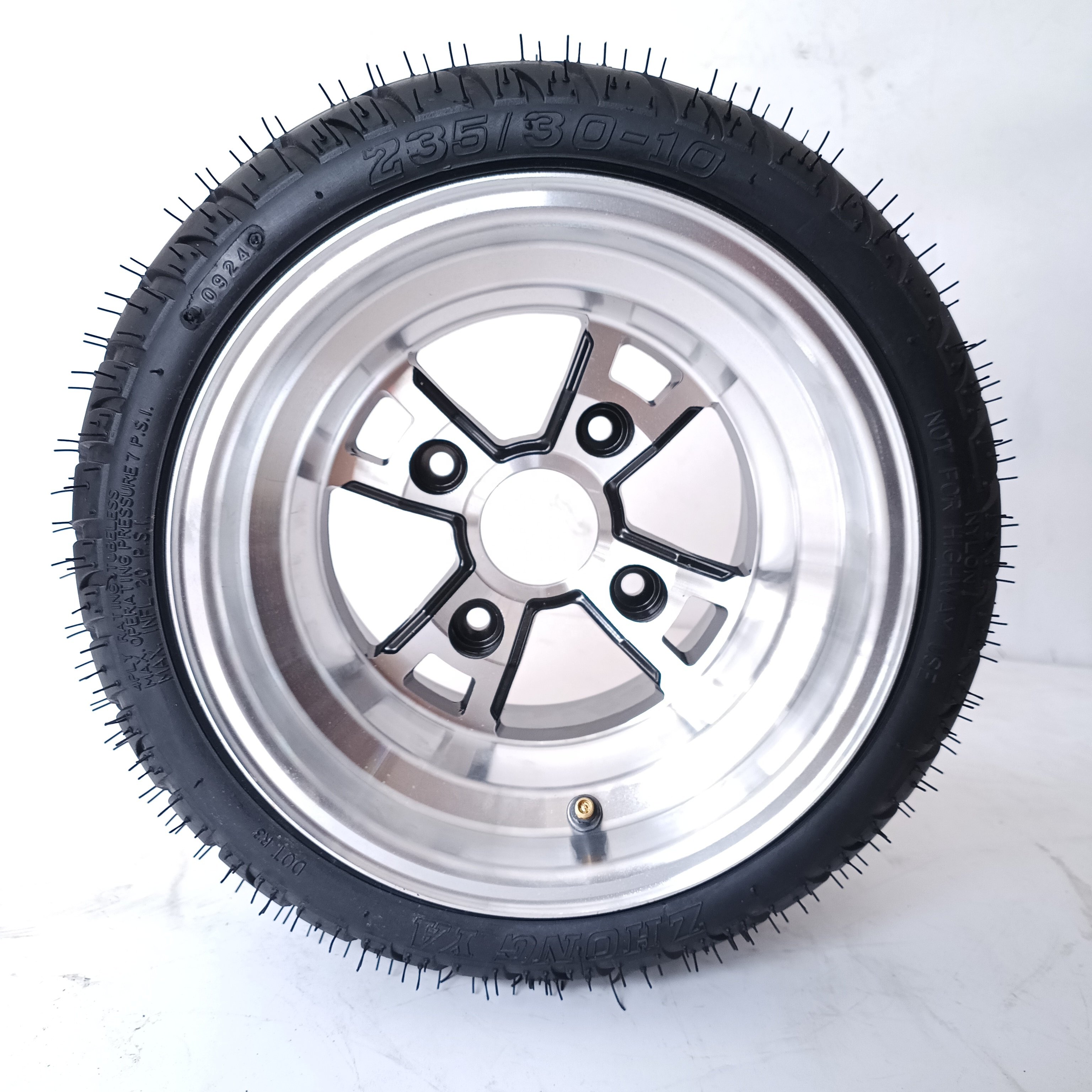 Wholesale 235/30-10 Tubeless Tire With 10inch Alloy Wheel Hub for Go Kart ATV Electric Vehicle Accessories Modification