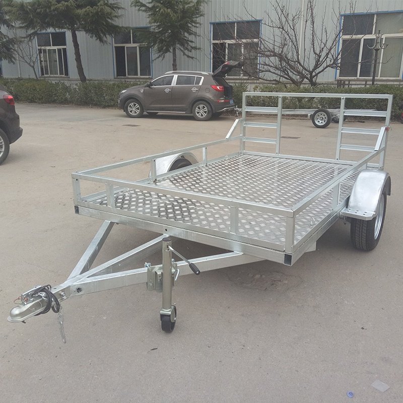 Customizable Durable Anticorrosive LED Lights Utility Flatbed Trailer for ATV/UTV Cargo & Utility Trailers Mesh Transport Ramp