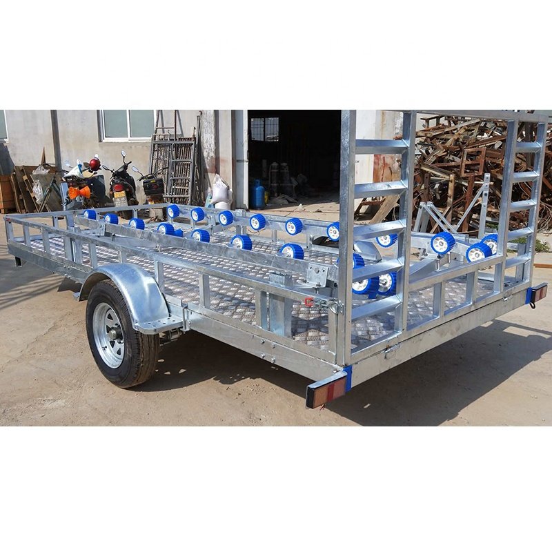 Customizable Durable Anticorrosive LED Lights Utility Flatbed Trailer for ATV/UTV Cargo & Utility Trailers Mesh Transport Ramp