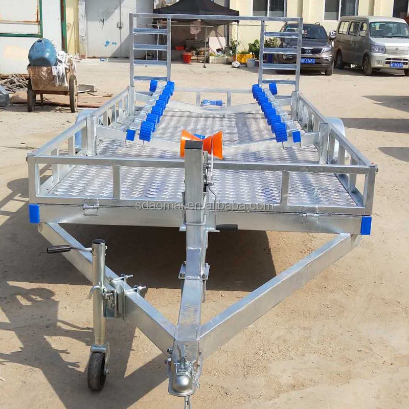 Customizable Durable Anticorrosive LED Lights Utility Flatbed Trailer for ATV/UTV Cargo & Utility Trailers Mesh Transport Ramp