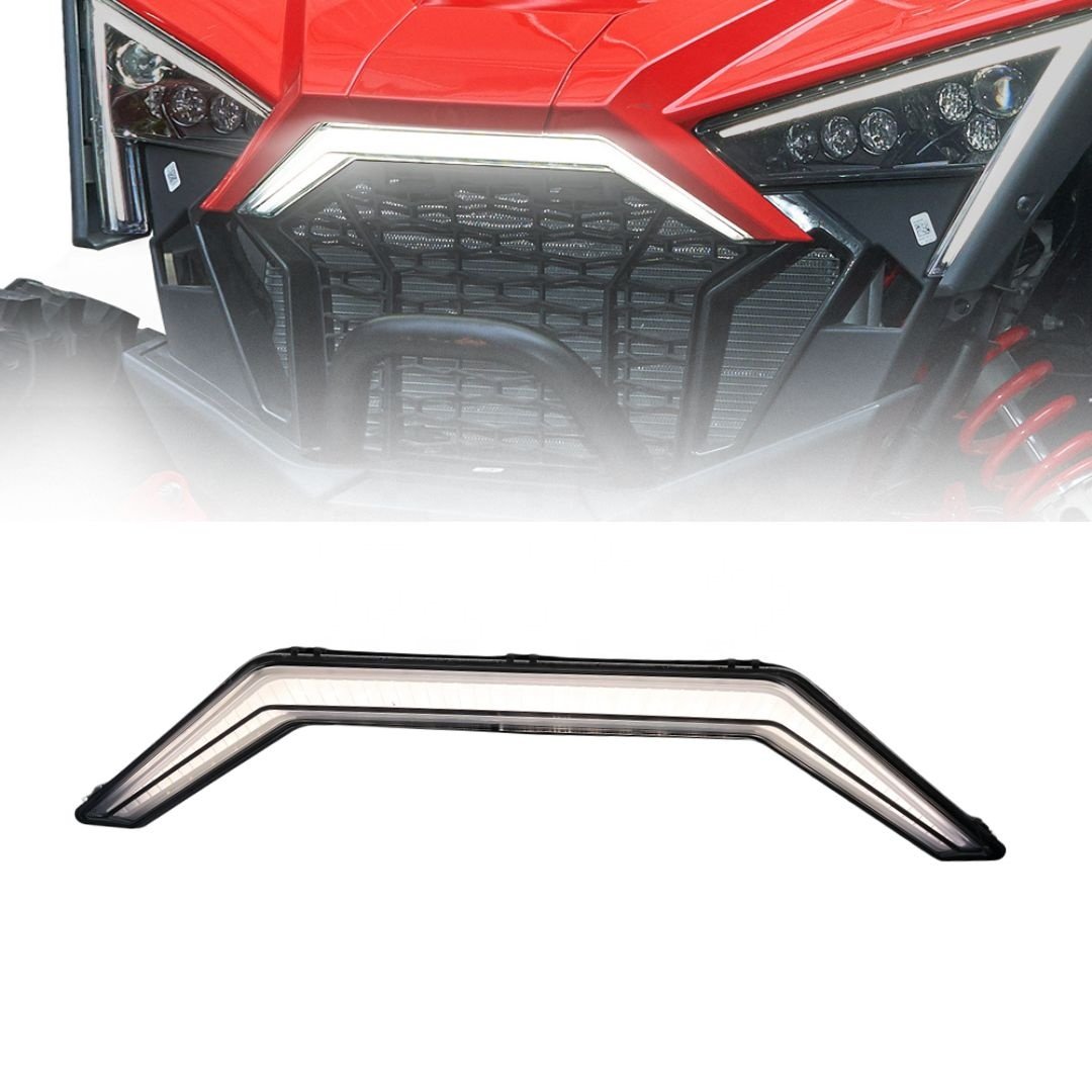 TIYPEOR ATV UTV Front Accent Light LED Center Grill DRL White/Yellow Turn Signal Light for Polaris RZR PRO XP/4 2020-2021
