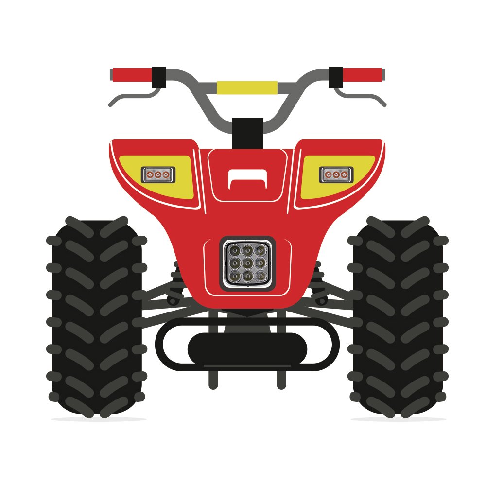 Custom Design Motorcycle ATV UTV Snowmobile Outdoor Mobility Scooter LED Fog Light Headlight for Pride