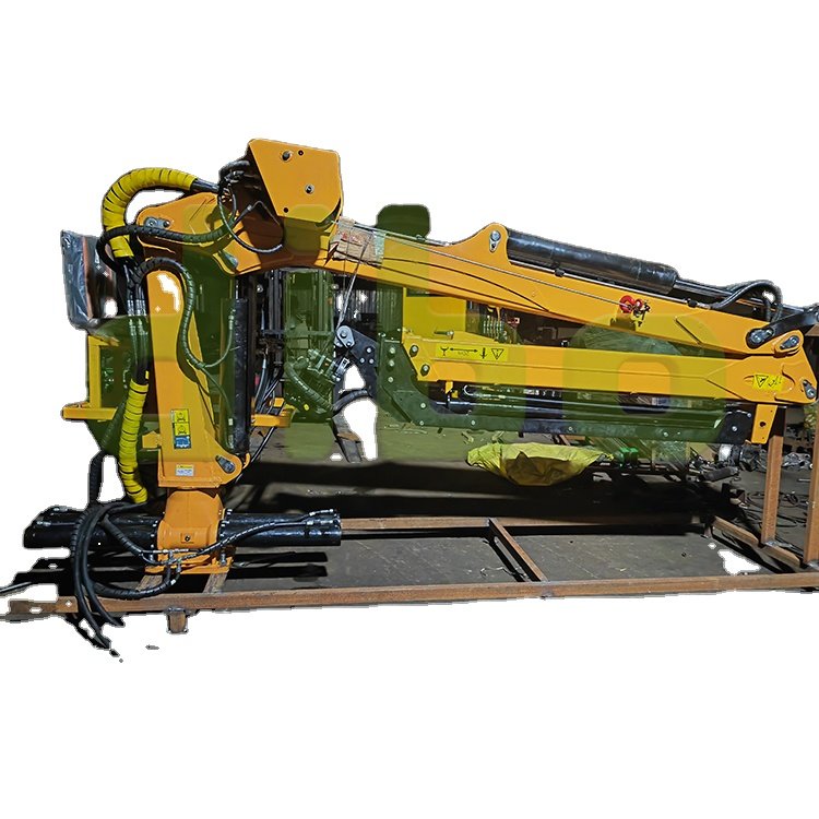7.8 Meter 2 Ton Lifting Capacity Wood Log Trailer with Crane Gasoline Powered Lumber Loader Grapple for ATV UTV Forestry