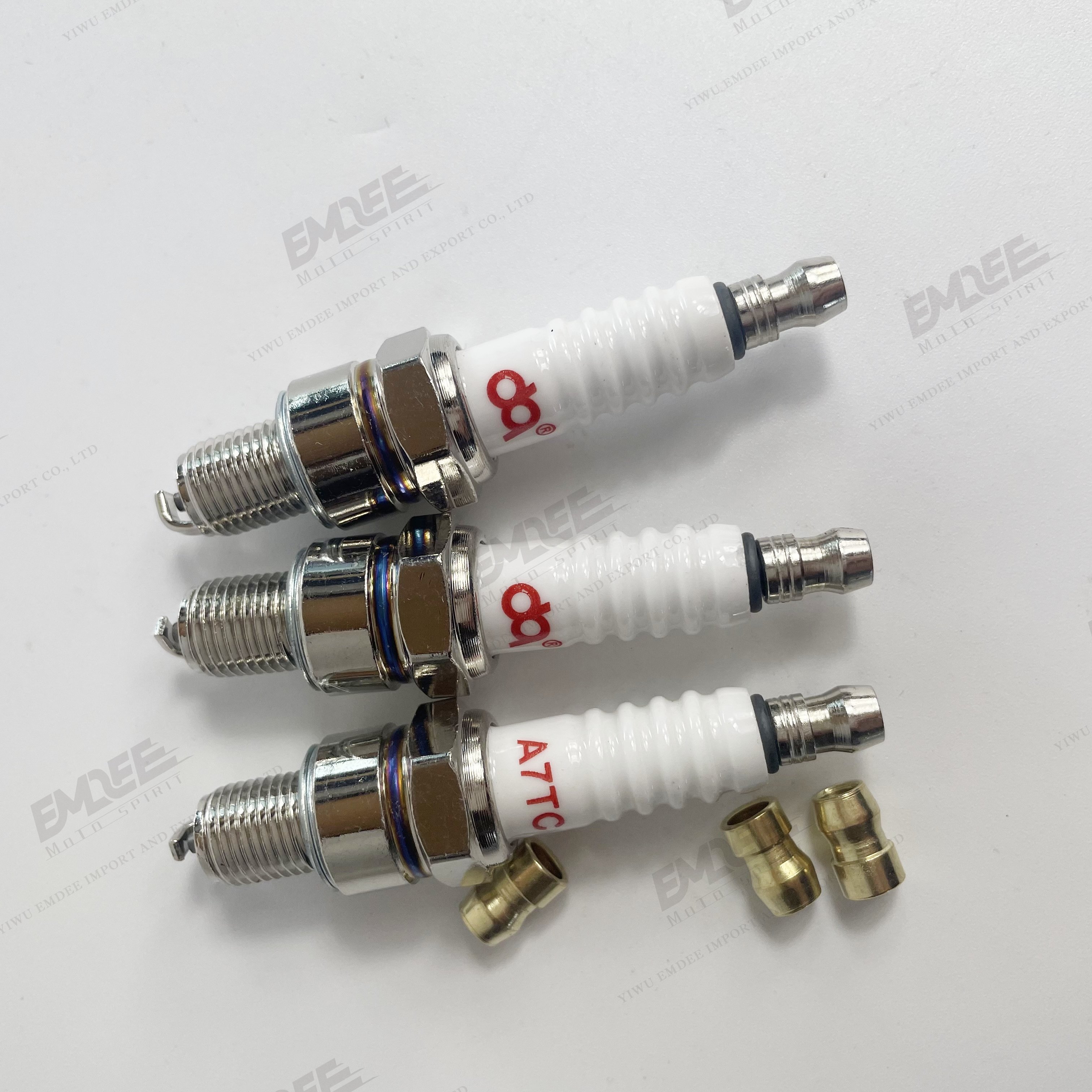 Motorcycle Parts High Quality Ignition System Spark Plug A7TC bright nickel Red marking Factory Direct Wholesale