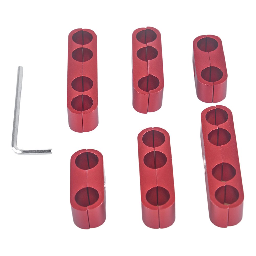 Aluminum 7mm 8mm Red Silver Black Blue Spark Plug Wire Separators Dividers Looms For Chevy Ford 9723R