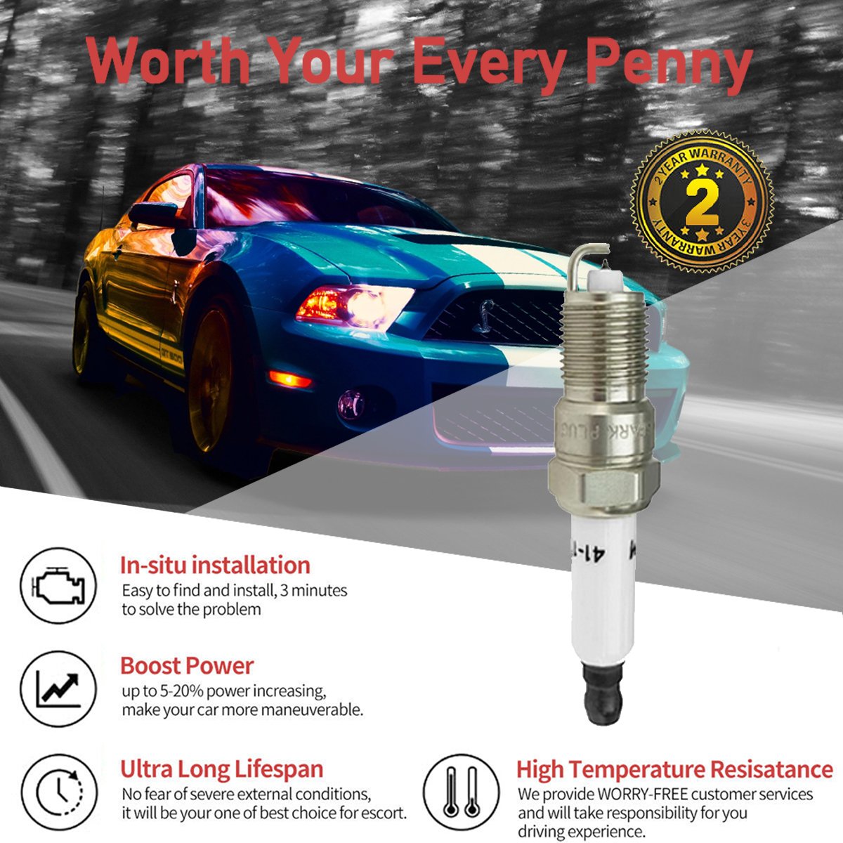 Top brand OEM strength factory Chevrolet Iridium Spark Plug 41-110 VSP687 12621258 IT16 For Chevrolet Buick Hummer GMC