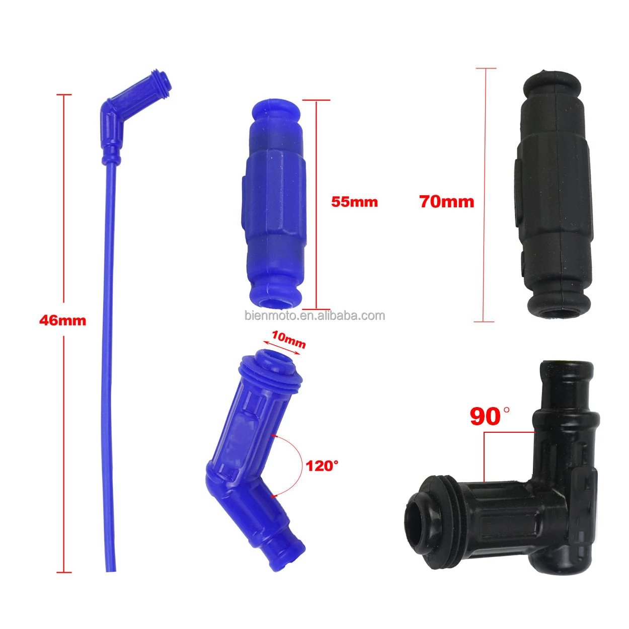 Universal Motorcycle for Ignition Coil Spark Plug Iridium Power Cable For Dirt Bike Go Kart ATV Scooter Moped Yamaha Kawasaki