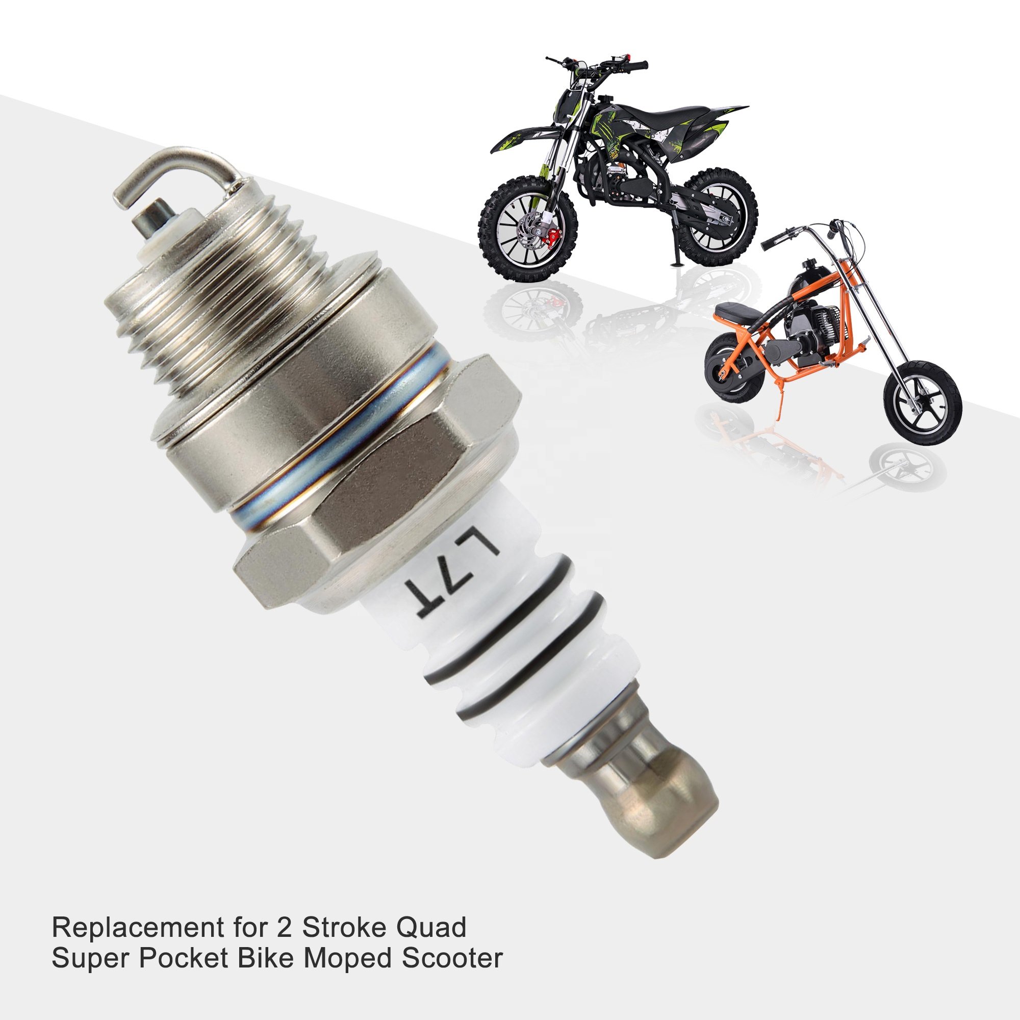 GOOFIT Spark Plug L7T Replacement For 2 Stroke Spark Plug Pocket ATV Motorbike Motor Bike