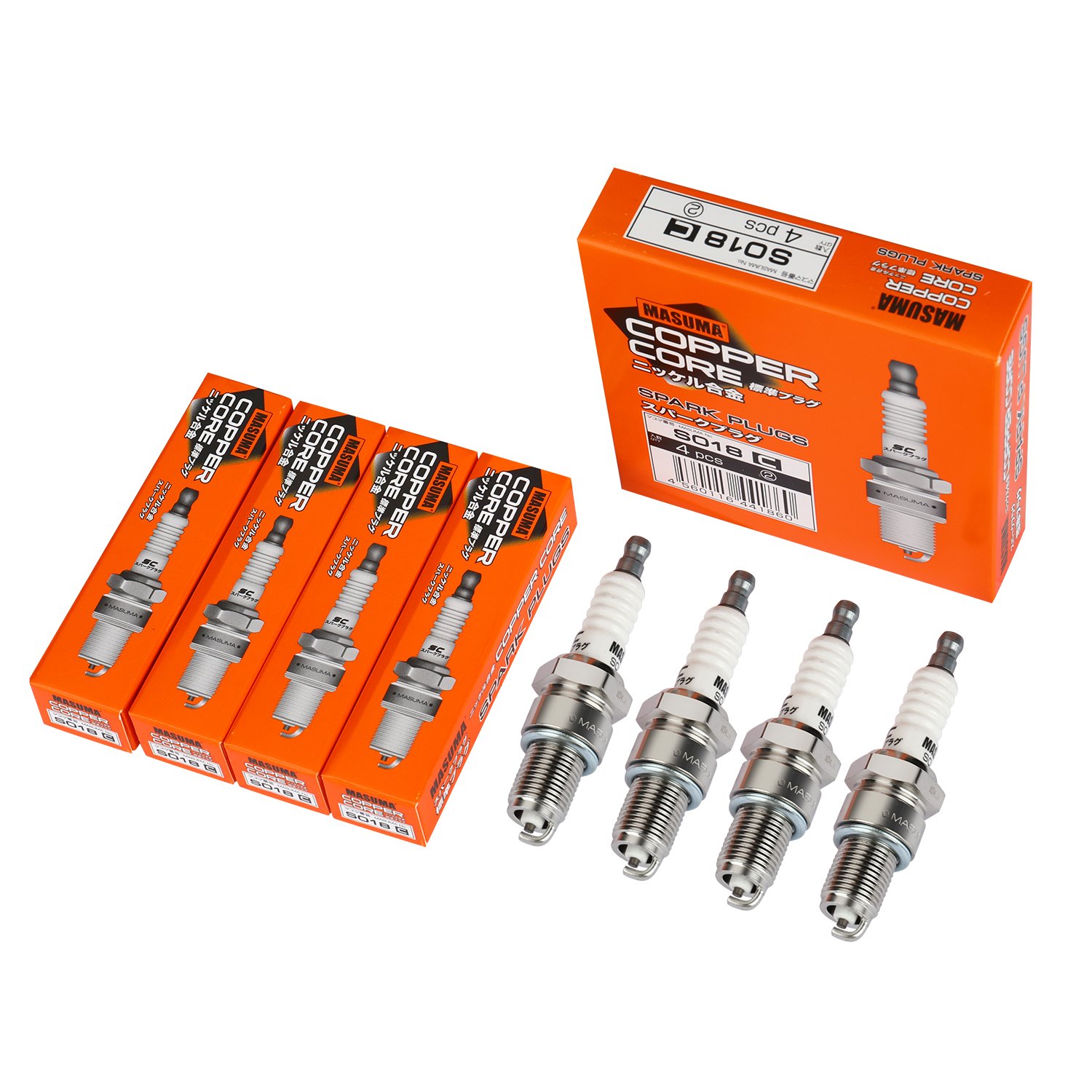 S018C MASUMA auto part Nickel alloy car Spark plug for HONDA CIVIC 27400-18110 MS851368 90048-51152 98079-5685C MS851738