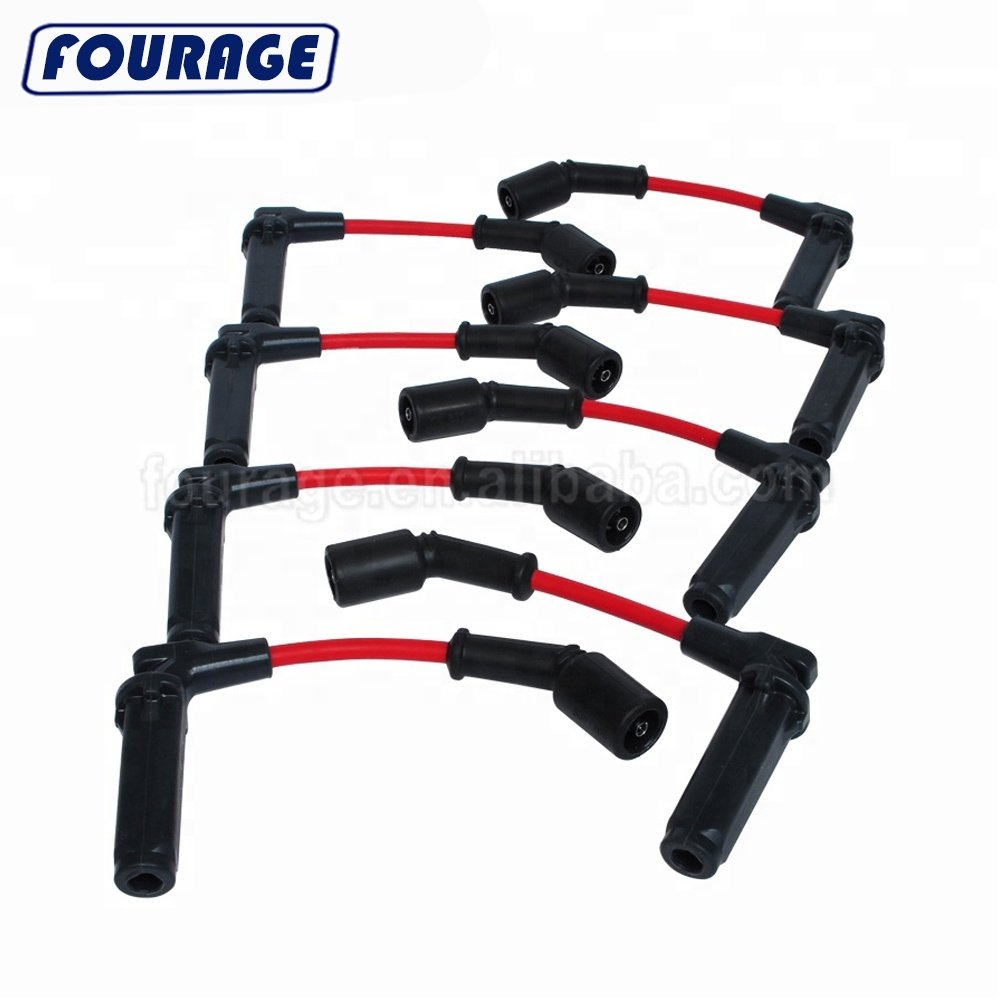 High Performance Silicone Insulators 9748RR Spark Plug Wire Set Ignition Coil Cable Kit