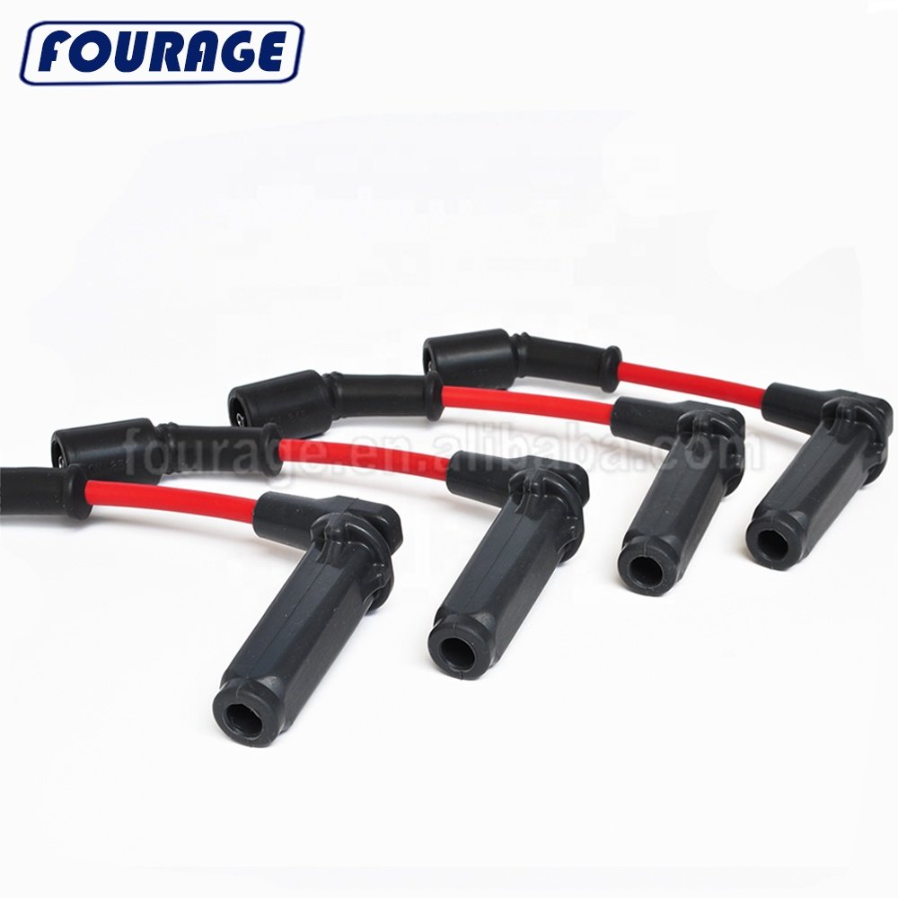 High Performance Silicone Insulators 9748RR Spark Plug Wire Set Ignition Coil Cable Kit