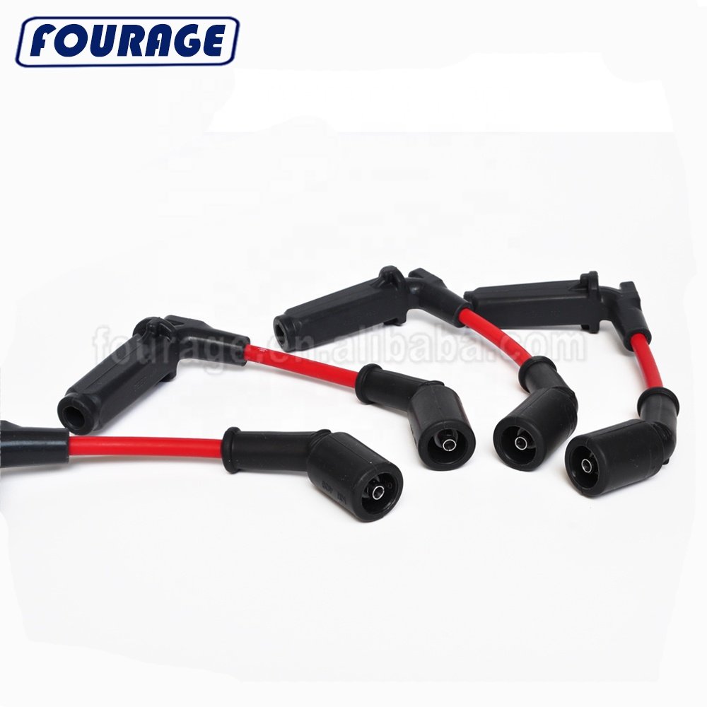 High Performance Silicone Insulators 9748RR Spark Plug Wire Set Ignition Coil Cable Kit