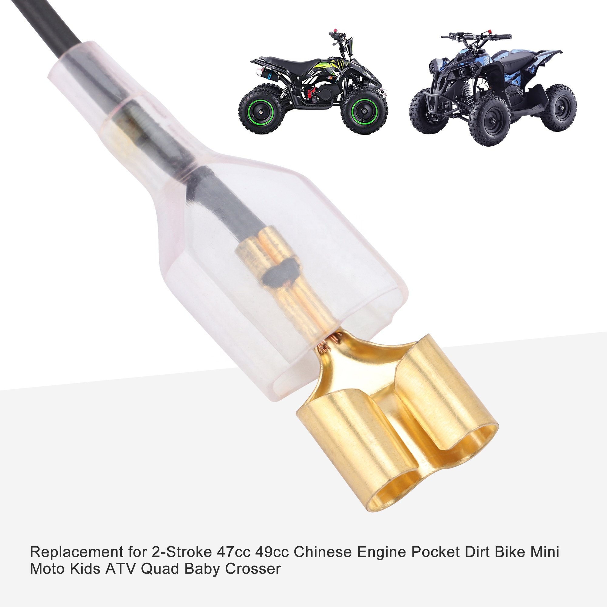 GOOFIT Red Ignition Coil with A7TC Spark Plug for 2-Stroke 47cc 49cc Chinese Engine Pocket Dirt Bike Mini Moto Kids ATV Quad
