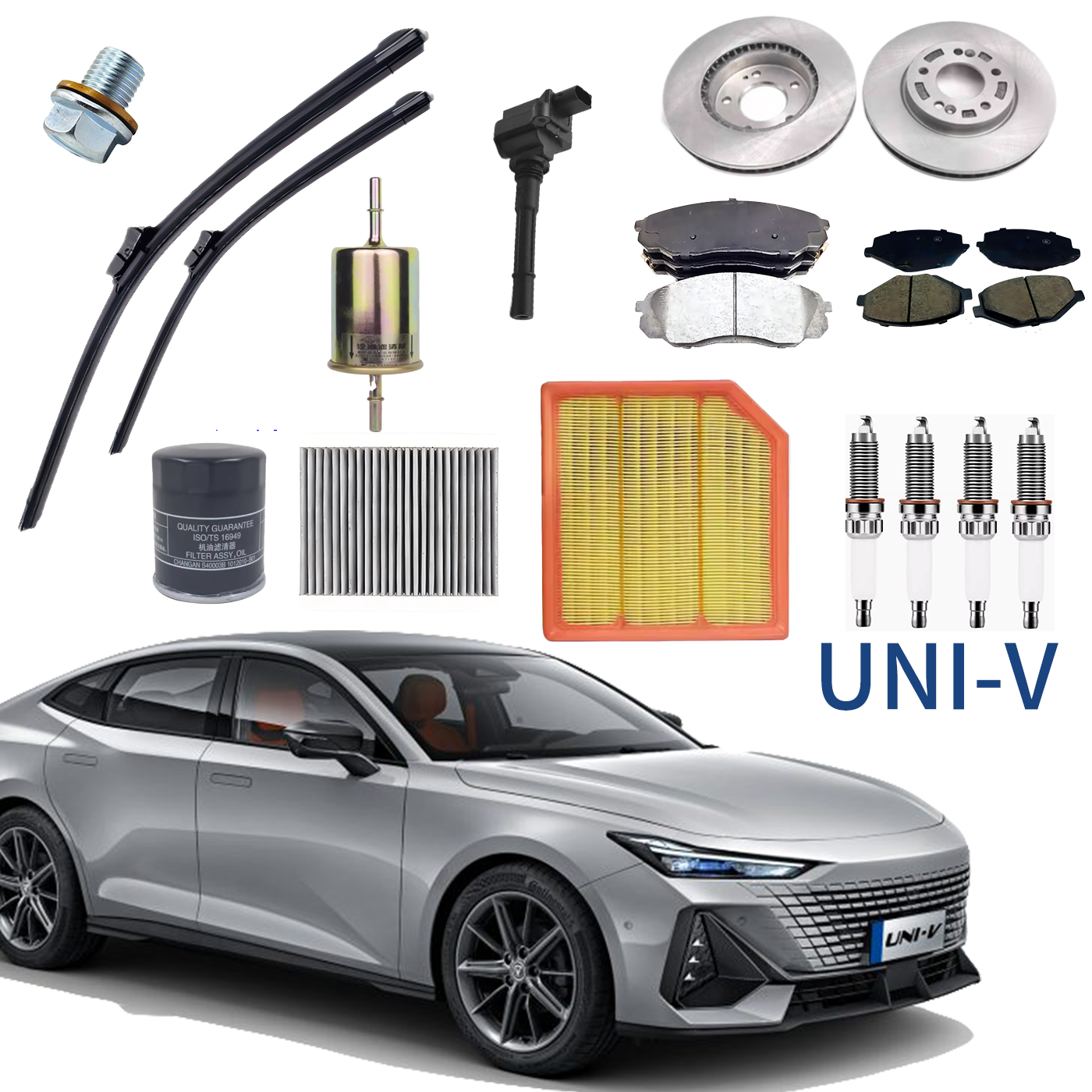 OEM Filter Brake pads Spark plug Ignition coil Wiper for Changan Alsvin CS35 CS75 Plus EADO Plus UNI-K T V Hunter