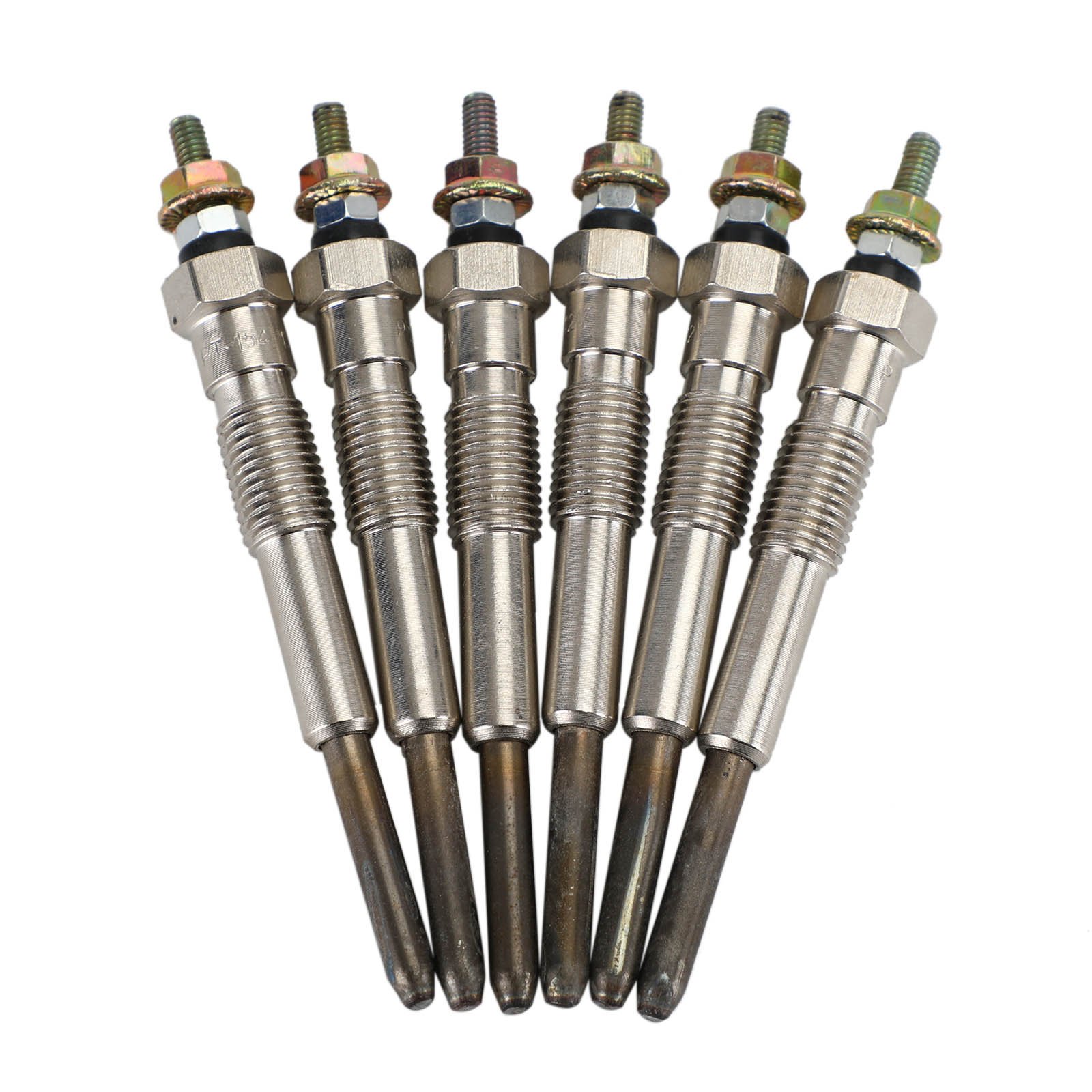 6pcs 19850-68050 12 Volt Glow Plugs For Toyota Landcruiser HJ47 HJ60 HJ75 4.0L 2H Diesel Engine Car Spark Plugs