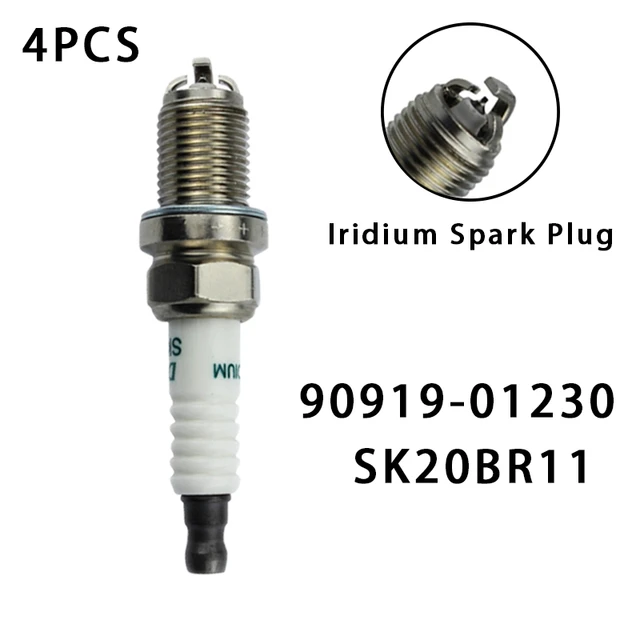 Iridium Spark Plugs For Car Engine 90919-01230 SK20BR11 Auto Spark Plug Cable Spark Plug Tester Blue Color 3 electrodos Bujia