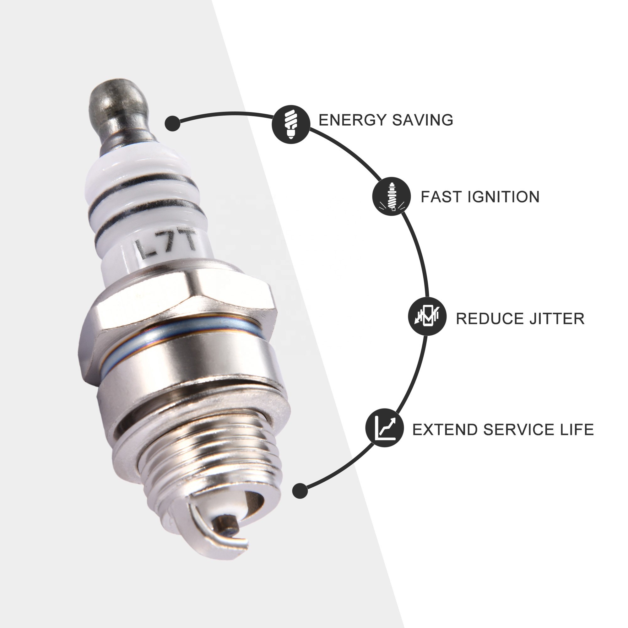 GOOFIT L7T Spark Plug Replacement For 2 Stroke 33cc 43cc 47cc 49cc Pocket Bike Mini Chopper