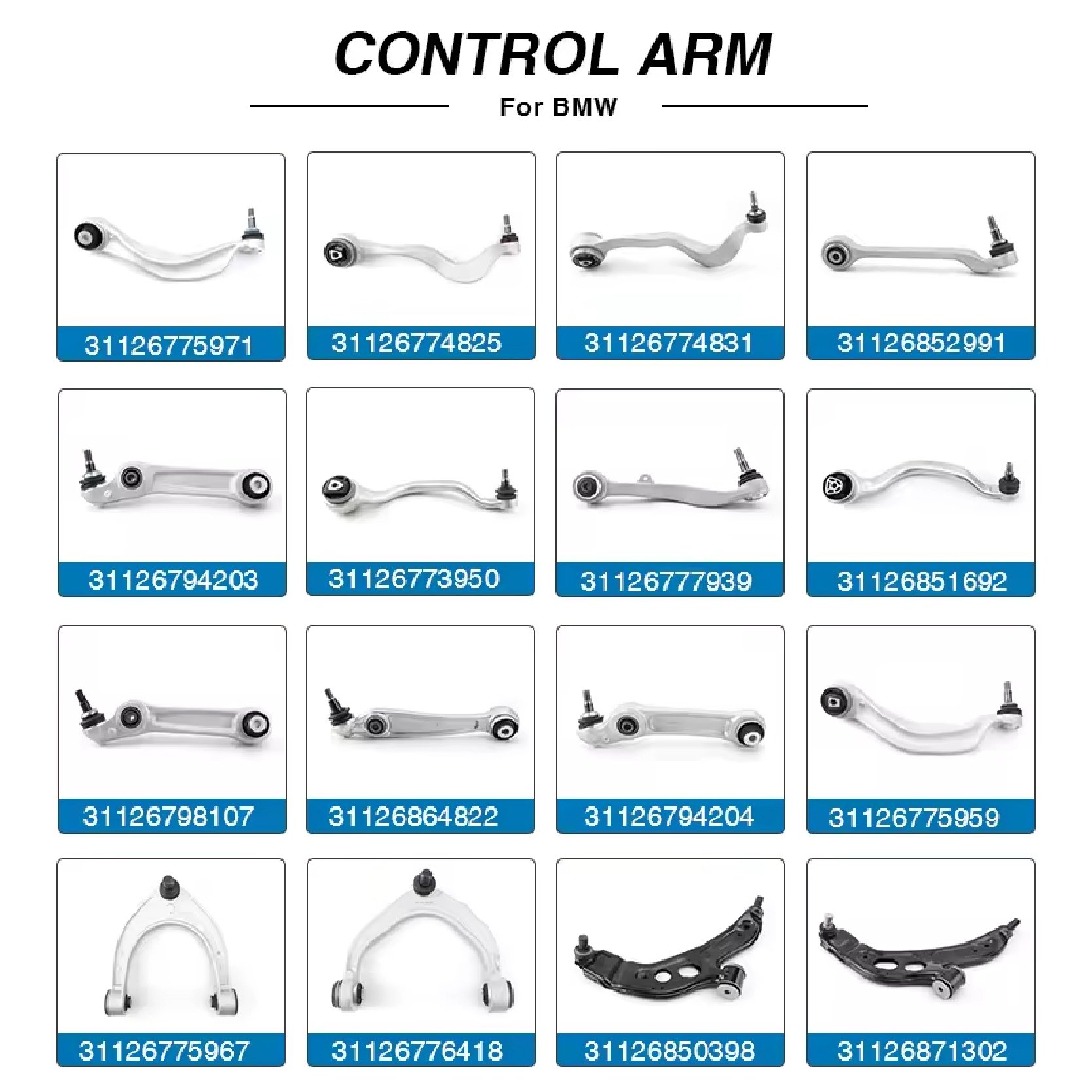 BMW Original Factory Auto Parts Control Arm Shock Strut Hub Bearings Spare Parts Car Accessories for BMW X1 X2 X3 X4 X5 X6 X7