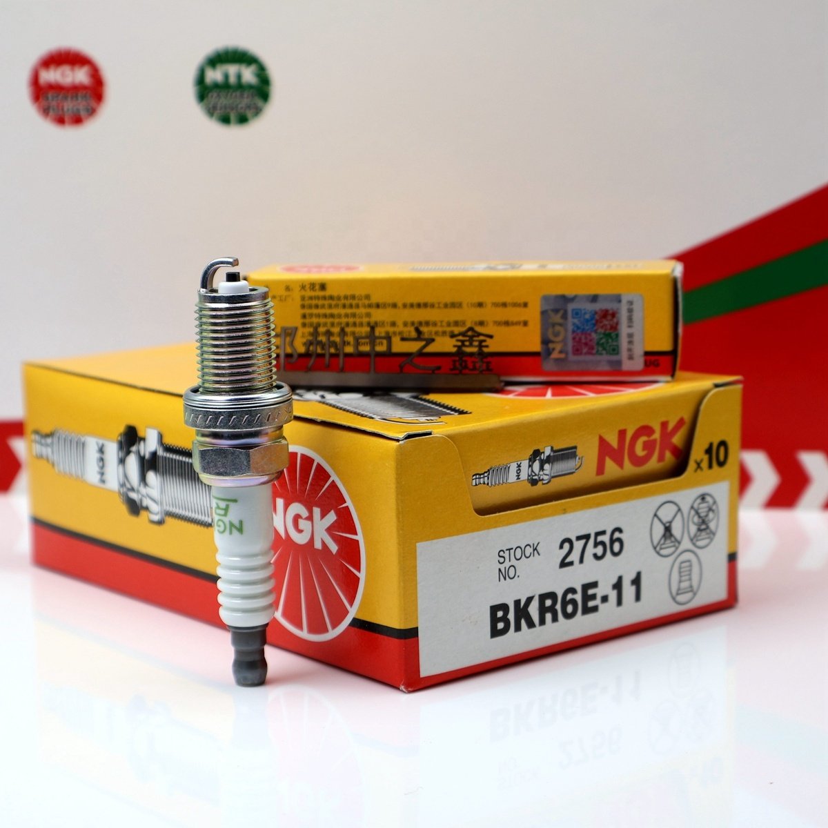 Genuine BKR6E-11 2756 Original NGK nickel alloy spark plug common to BCPR6E-113132 BKR6EYA11 4073
