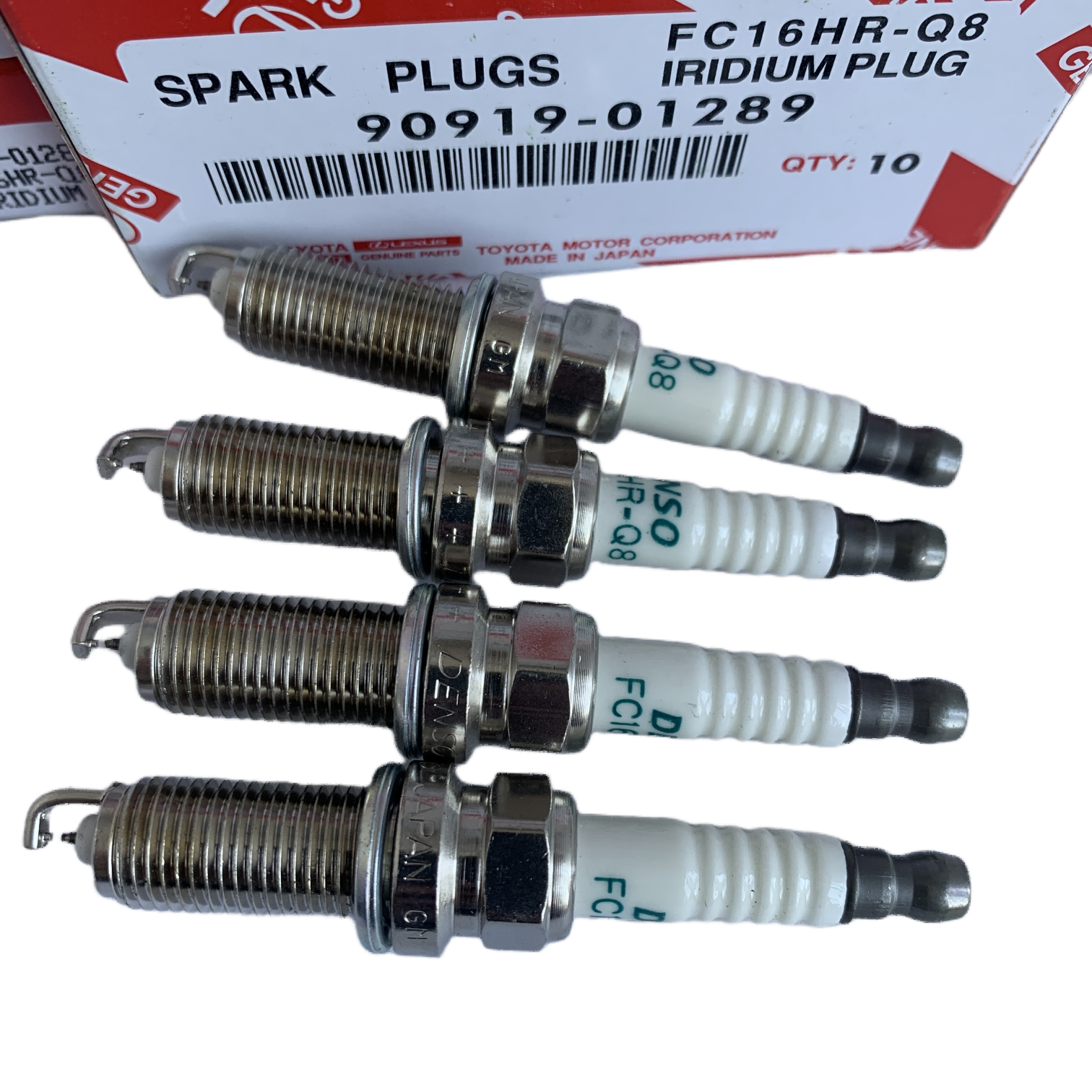 Original Genuine DENSO candle 90919-01289 FC16HR-Q8 double Iridium Spark Plugs For Toyota Corolla RAV4 Camry