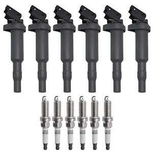 Set of 6 spark plugs ILZFR6D11 6 ignition coils 12137594937 UF592 suitable for BMW