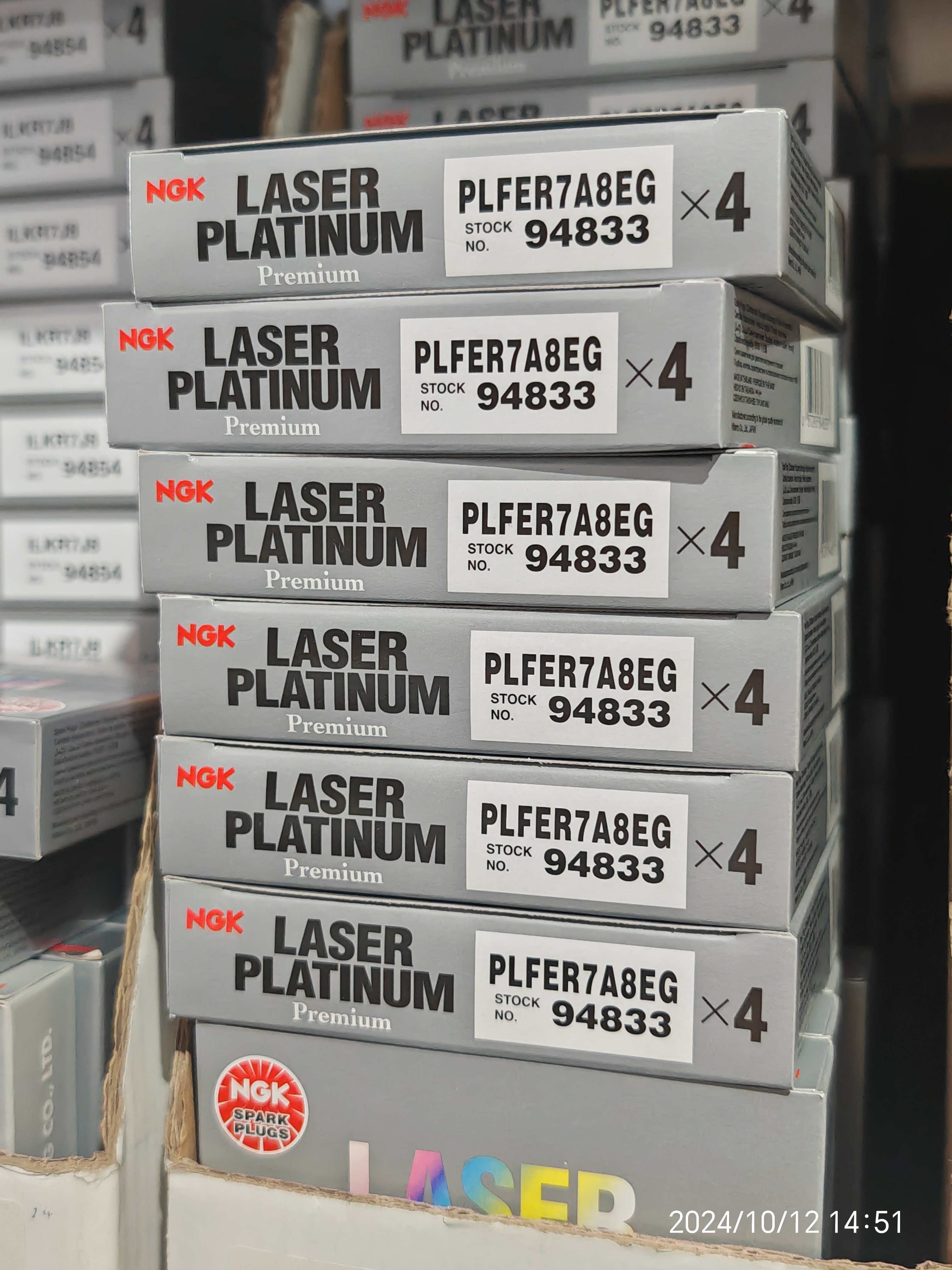 Genuine PLFER7A8EG 94833 NGKK Laser Platinum Spark Plugs Iridium Japan Original Spark Plug for Car
