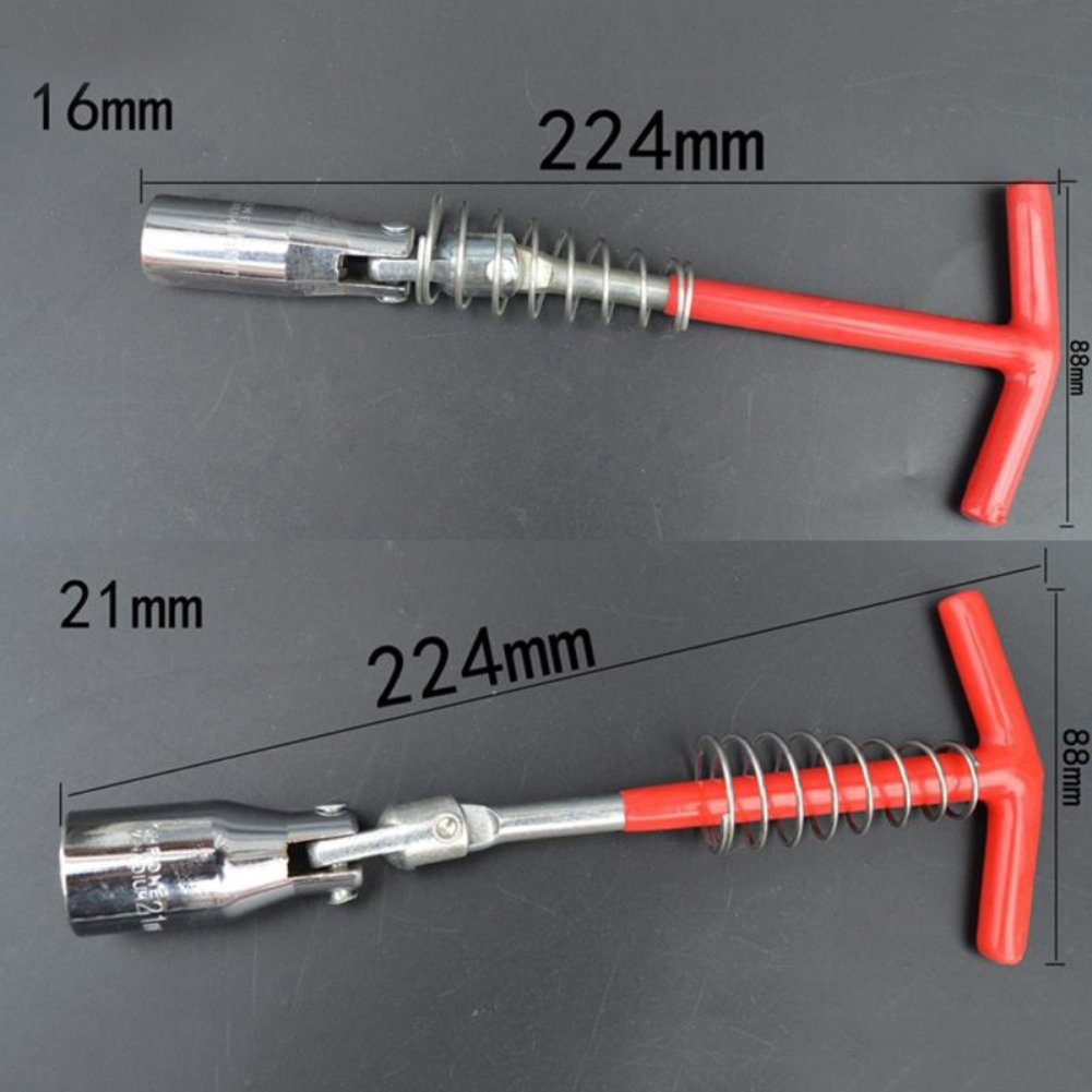 Universal Car Special Disassembly Tool 16mm 21mm Spark Plug Removal Tool T-Handle Spanner Socket Wrench Spark Plug Sleeve