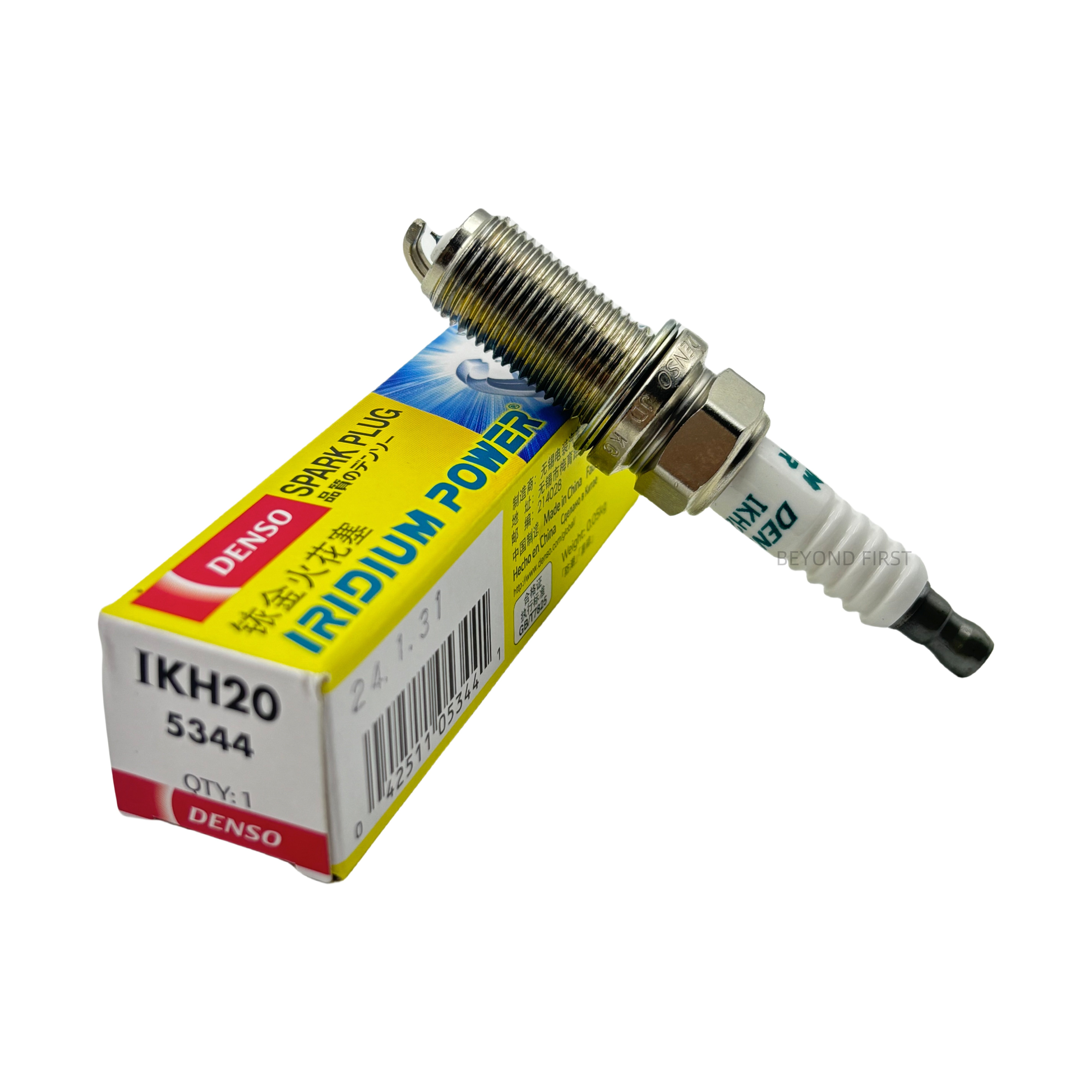 Original Genuine DENSO Spark Plug Double Iridium 5344 IKH20 OEM 6G9N-18344-CA, BY481-LFR6A, SAB330DE2640 For CCH9006, 41LZAIME