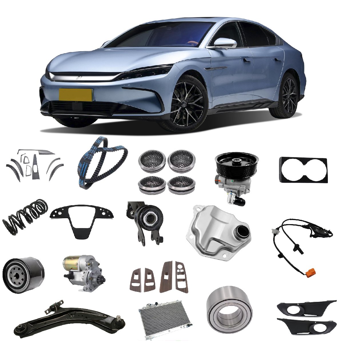 BYD Car Parts Dynasty Han EV Han DM-i DM-p Tang EV Tang DM-i DM-p Wheel Hubs Spark Plug Inverter and Other Accessories