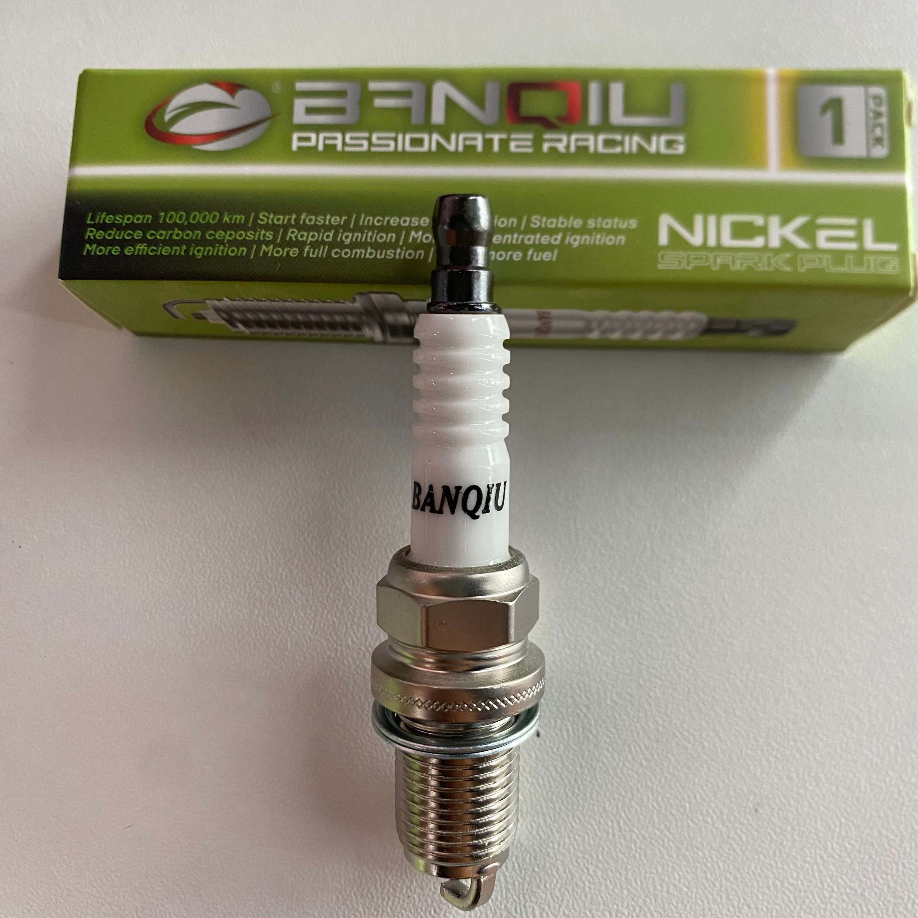 Factory price nickel copper NI-CU spark plug for 2756 BKR6E-11 1002 F7ltcr for Toyota Nissan Honda Hyundai BANQIU BK6RE-11