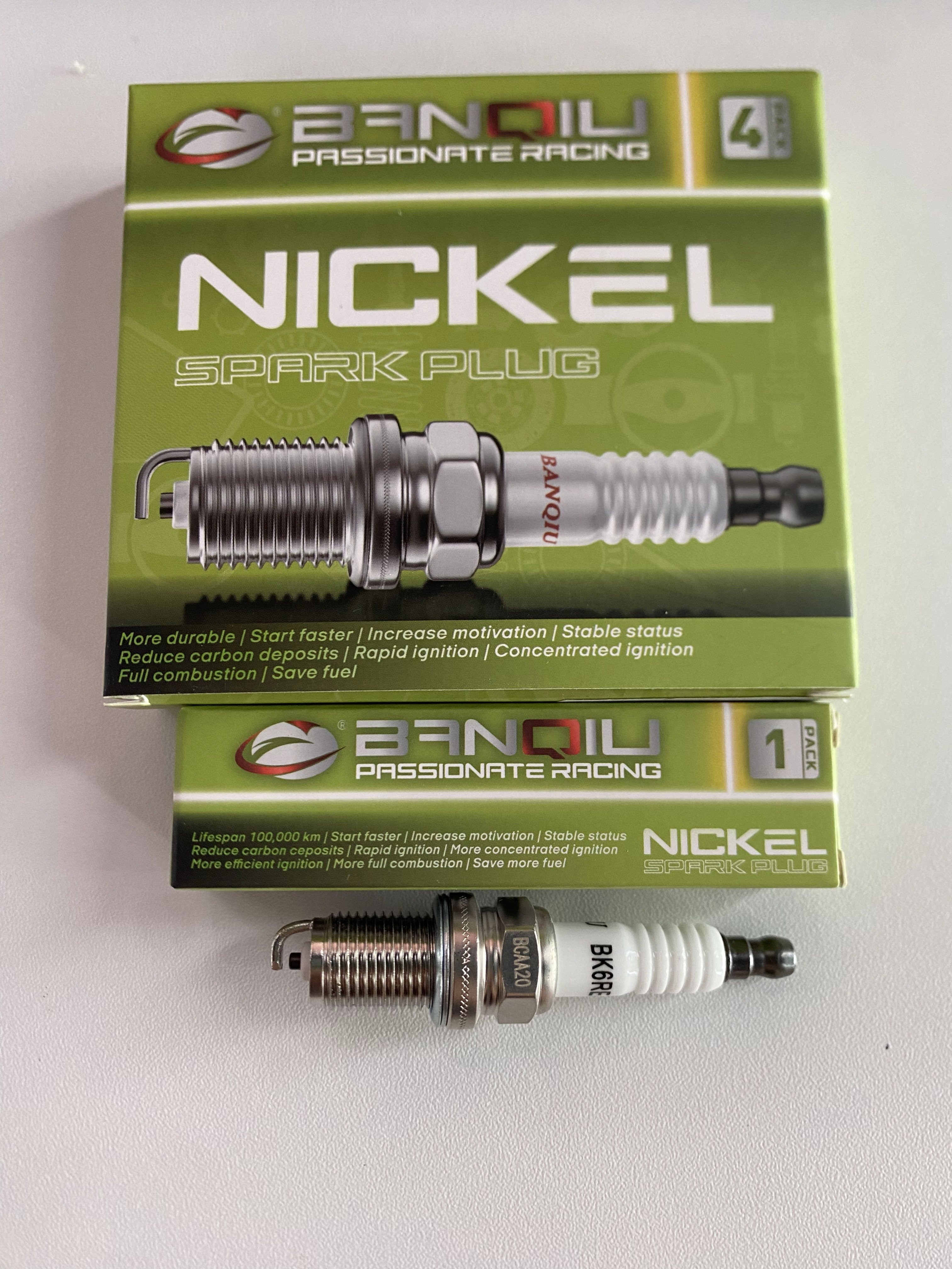 Factory price nickel copper NI-CU spark plug for 2756 BKR6E-11 1002 F7ltcr for Toyota Nissan Honda Hyundai BANQIU BK6RE-11