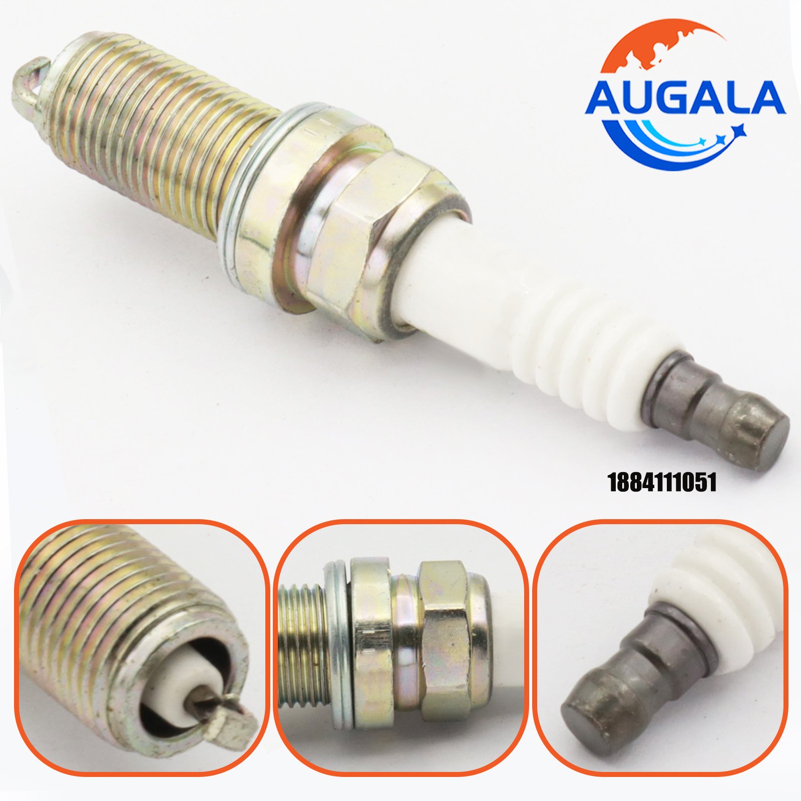 AUGALA Spark Plug 18841-11051 BKR5ES For Hyundai SONATA V ix35 Kia K3 K5 SORENTO II 1884111051 LFR5A11
