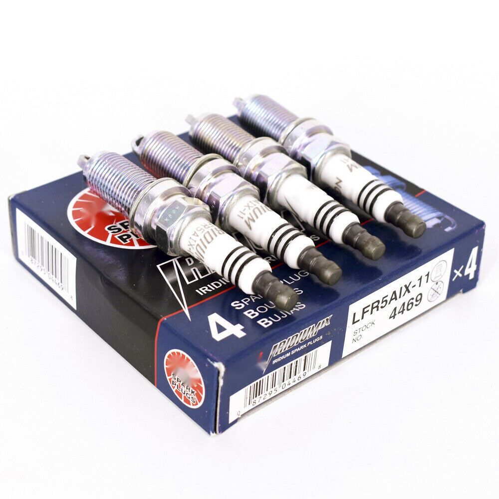 YPC17 4Pcs Iridium Spark Plugs lfr5aix-11 4469 For Hyundai Nissan Infiniti Yamaha