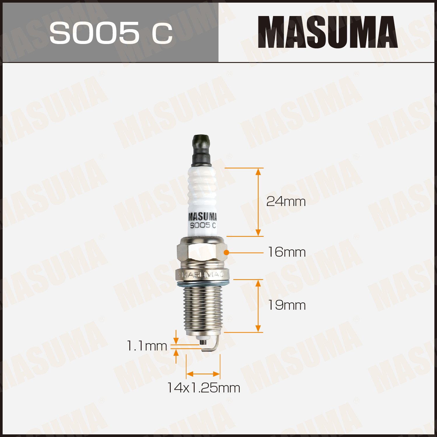 S005C MASUMA Auto Parts accessories BKR5E-11 90098-66047 MS851387 Auto engine nickel alloy Spark plug for Hyundai