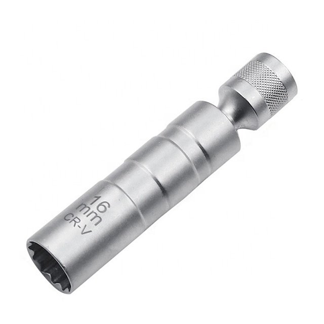 14/16 mm magnetic swivel spark plug socket set