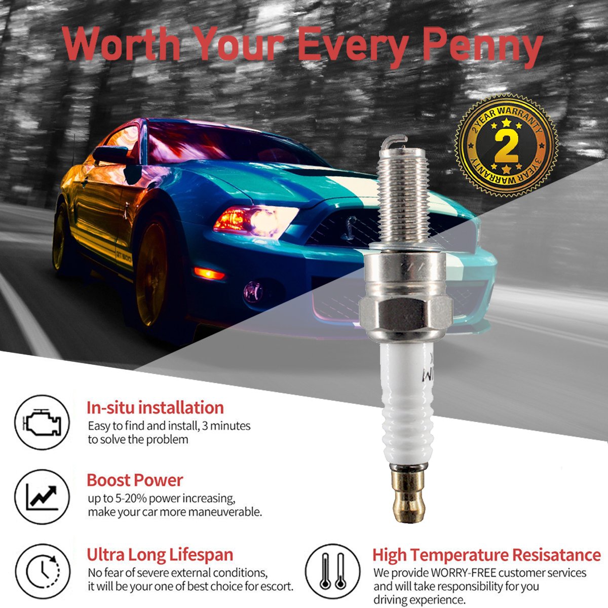 motorcycle Iridium Spark Plug Strength Factory CR7EIX CR8EIX CR9EIX CPR6EAIX-9S U24ESR-NZU IU27 For motorcycle engine Maserati