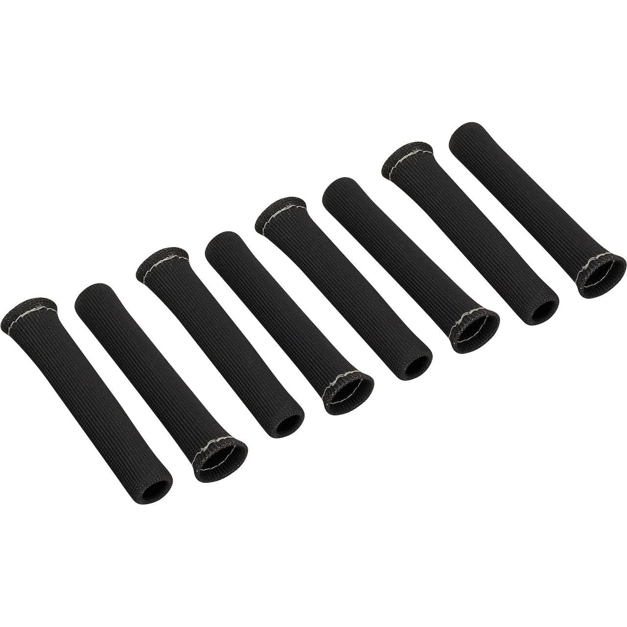 Black Spark Plug Wire Boots Thermal Protection Insulator Sleeve, 2500 Degree Heat shield Cover Wrap 6 inch for Car Truck 8PCS
