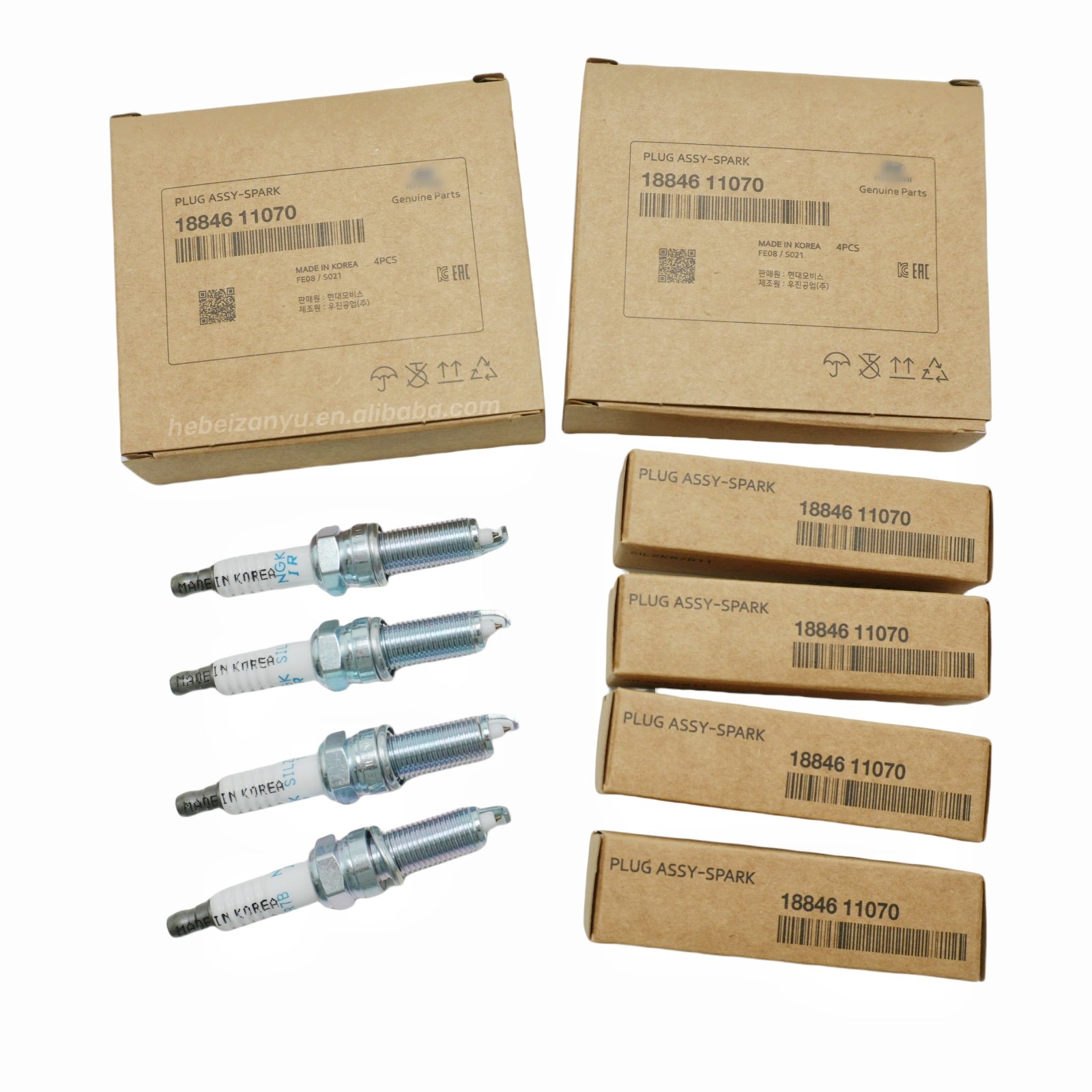High quality wholesale Auto parts Iridium platinum nickel alloy spark plug 18846-11070 For Hyundai KIA 18846 11070