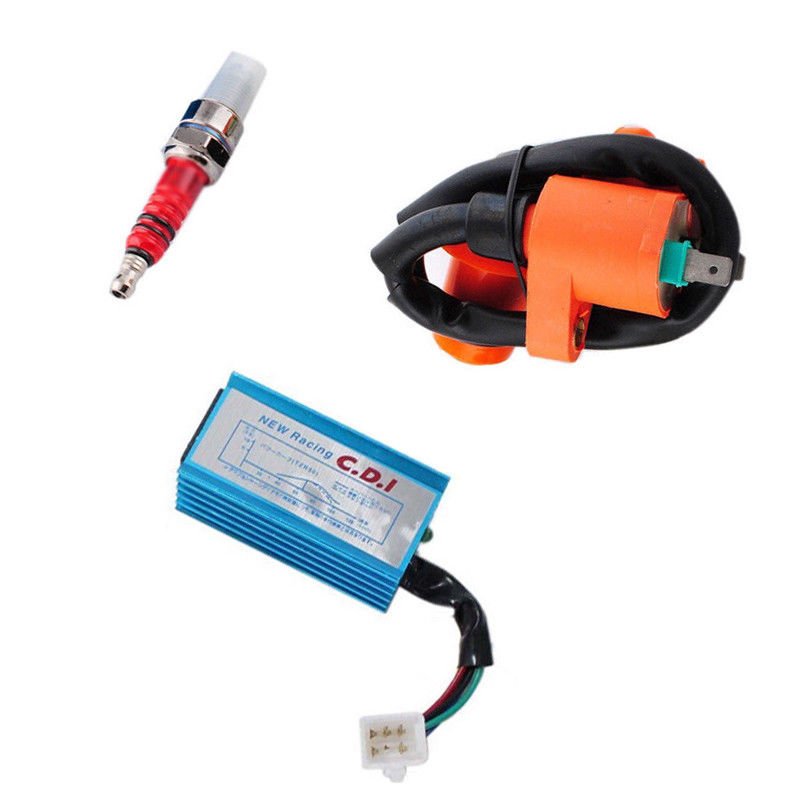 ATV Engine Parts Performance CDI IGNITION COIL SPARK PLUG Fit to GY6 50cc 125cc 150cc Scooter ATV GoKart